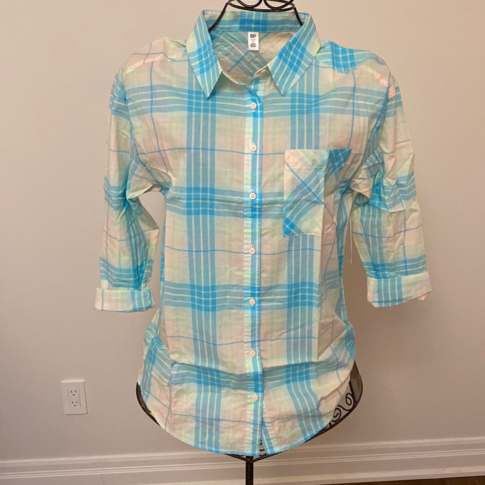 BP checkered blouse. BNWT